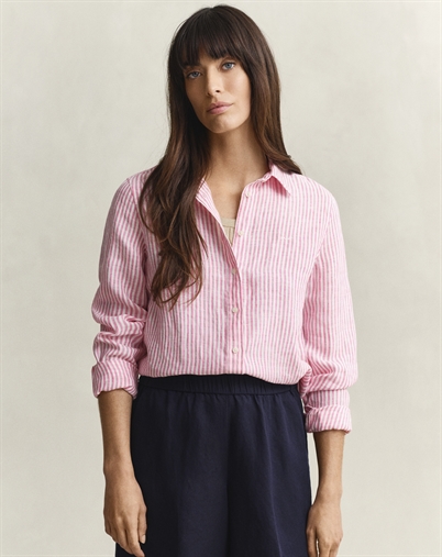 Gant - Linen Skjorte - Bright Fuschia